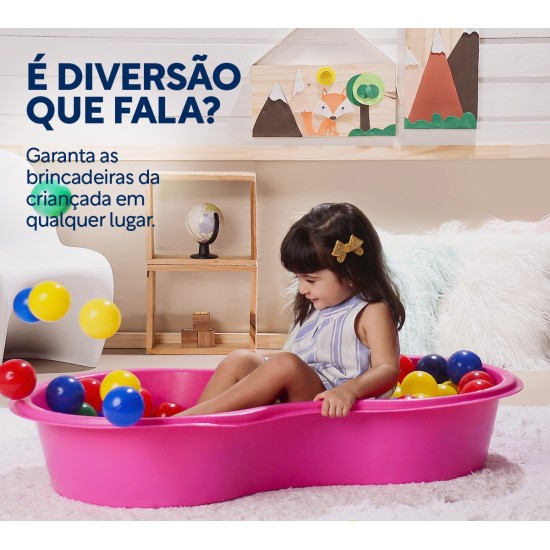 Piscina Redonda Rosa - Caixa Multiuso De Polietileno 50L