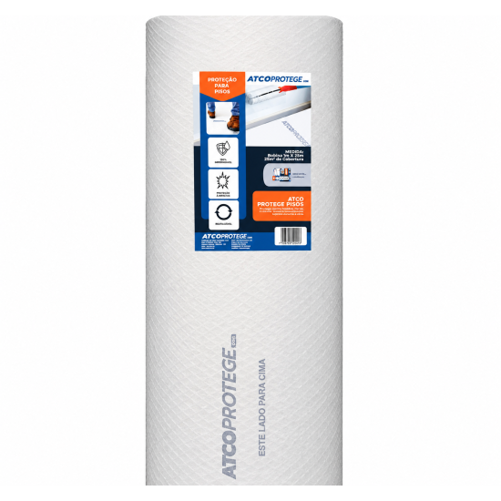 Protetor Para Pisos com Plástico Bolha 25m² Reutilizável - ATCO PROTEGE PRO
