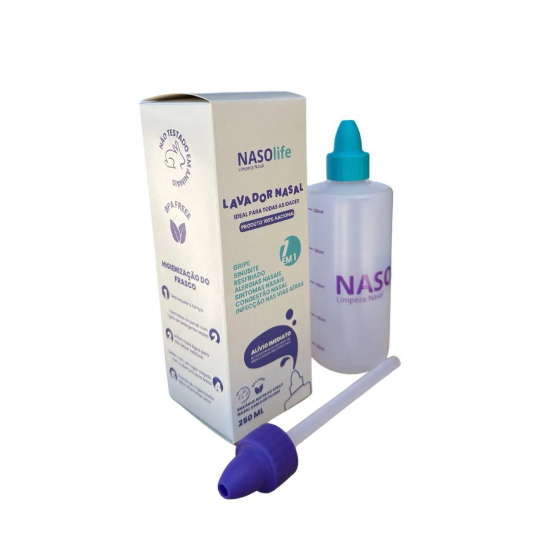Lavador Nasal Todas as Idades Higienizador Irrigador Lavagem Ducha Sinusite Rinite Alergia - 2 Bicos