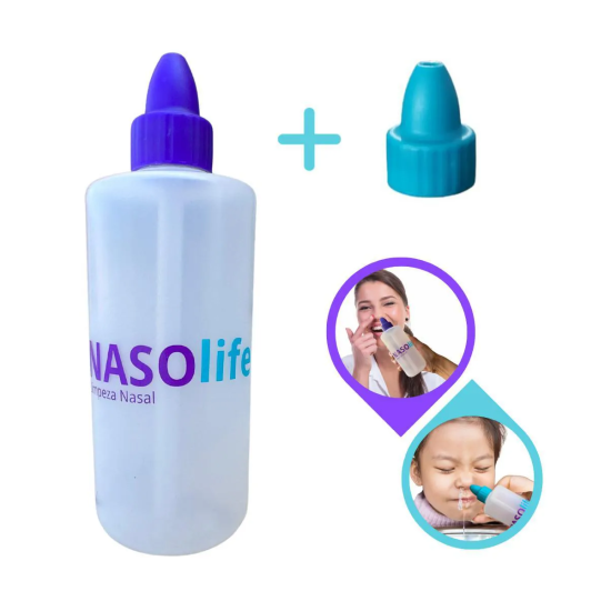 Lavador Nasal Todas as Idades Higienizador Irrigador Lavagem Ducha Sinusite Rinite Alergia - 2 Bicos