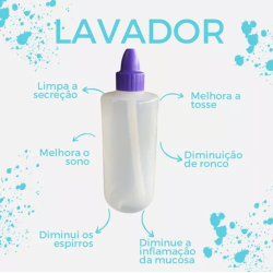Lavador Nasal Todas as Idades Higienizador Irrigador Lavagem Ducha Sinusite Rinite Alergia - 2 Bicos