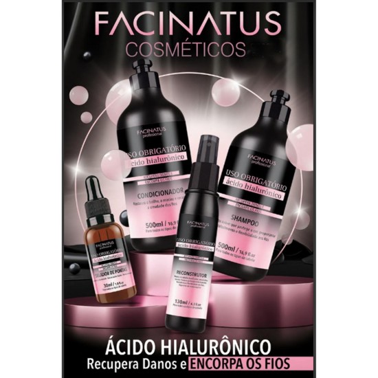 Kit Capilar Ácido Hialurônico – Uso Obrigatório – Facinatus Profissional