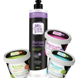 Kit Meu Cronograma Capilar Hidratação, Nutrição e Reconstrução - Facinatus