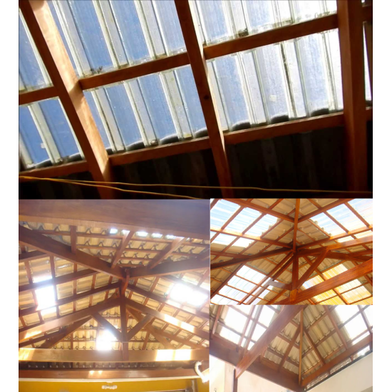 Caixa 10 Telhas Transparente PET Injetado - Terracota/ Karina/ Icetec/ Artgres 