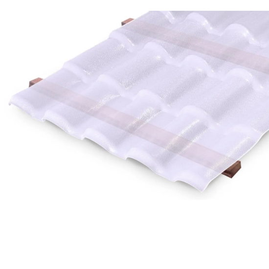 Telha Pvc Colonial Ecológica 2,30 m X 0,86 m - Translúcida