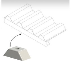 Telha de Policarbonato Transparente Trapezoidal Greca – 6,0 x 0,99m (20 Telhas + Kit Calços)