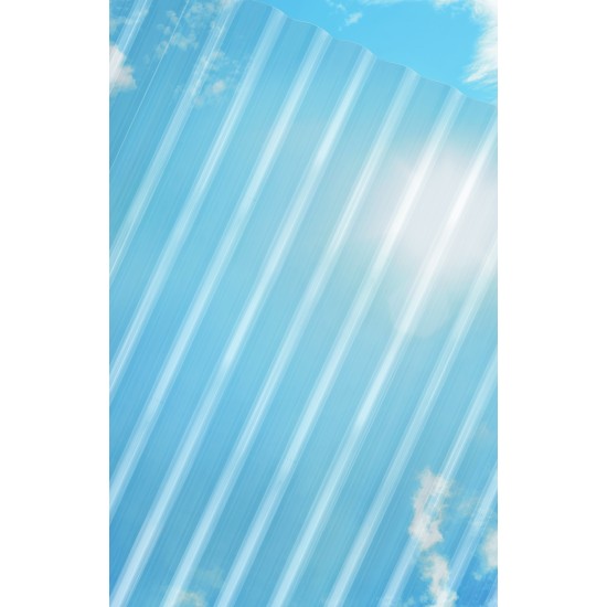 Telha de Policarbonato Transparente Perfil 177 – 2,44 x 1,10m