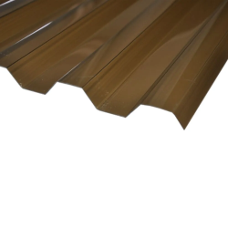 Telha de Policarbonato Transparente Trapezoidal Greca – 2,44 x 0,99m - Bronze 
