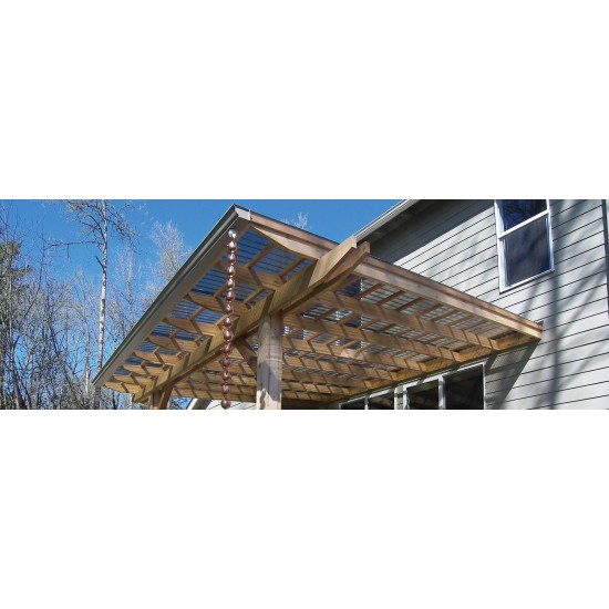 Telha de Policarbonato Transparente Trapezoidal Greca – 2,44 x 0,99m - Bronze 