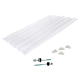 Kit 10 Telha de Policarbonato Transparente Perfil 177 – 2,44 x 1,10m + Acessórios