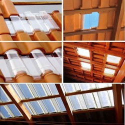 Caixa 10 Telhas de Policarbonato Transparente - Romana