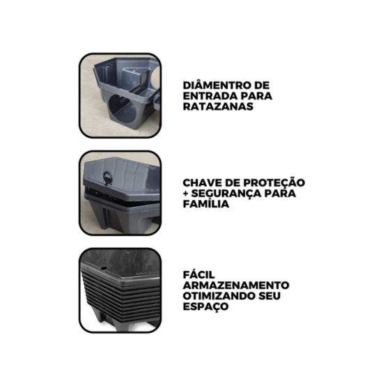 Porta Isca Para Ratos - Ratox Light